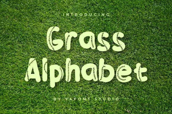 Grass Alphabet: A Sporty Display Font for Dynamic Branding
